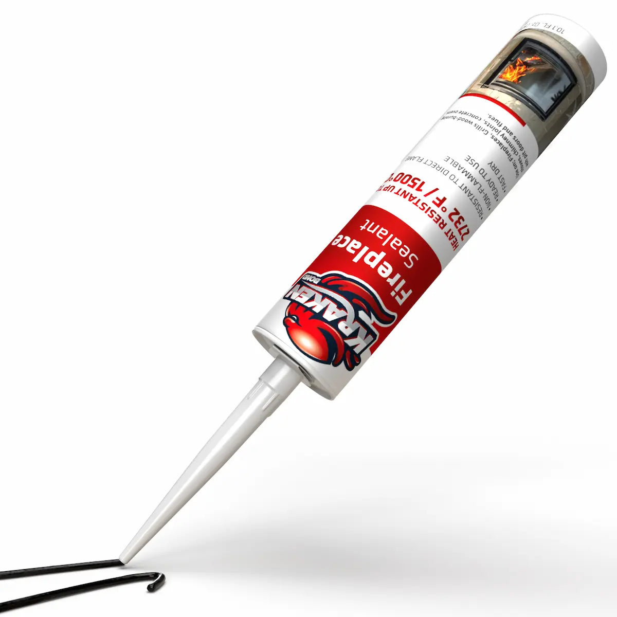 Kraken Bond Fireplace Sealant High Temp, Easy Application, Durable
