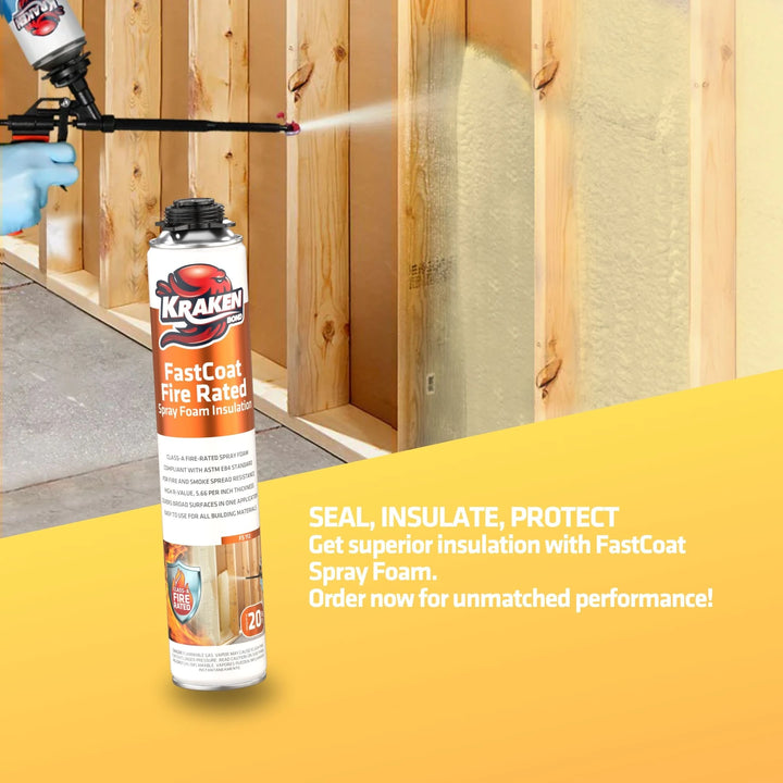FastCoat Insulation Spray Foam, Closed Cell Expanding Foam | Class A Fire Rated