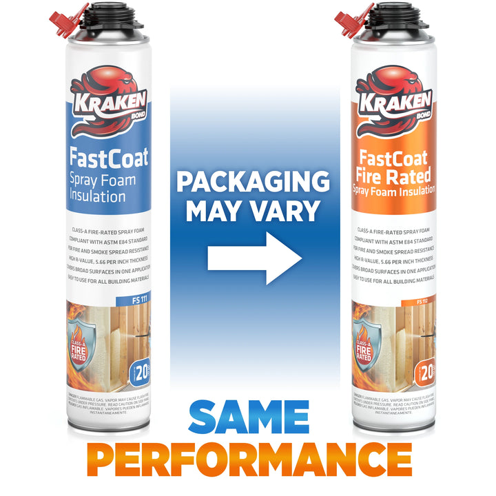 FastCoat Insulation Spray Foam, Closed Cell Expanding Foam | Class A Fire Rated