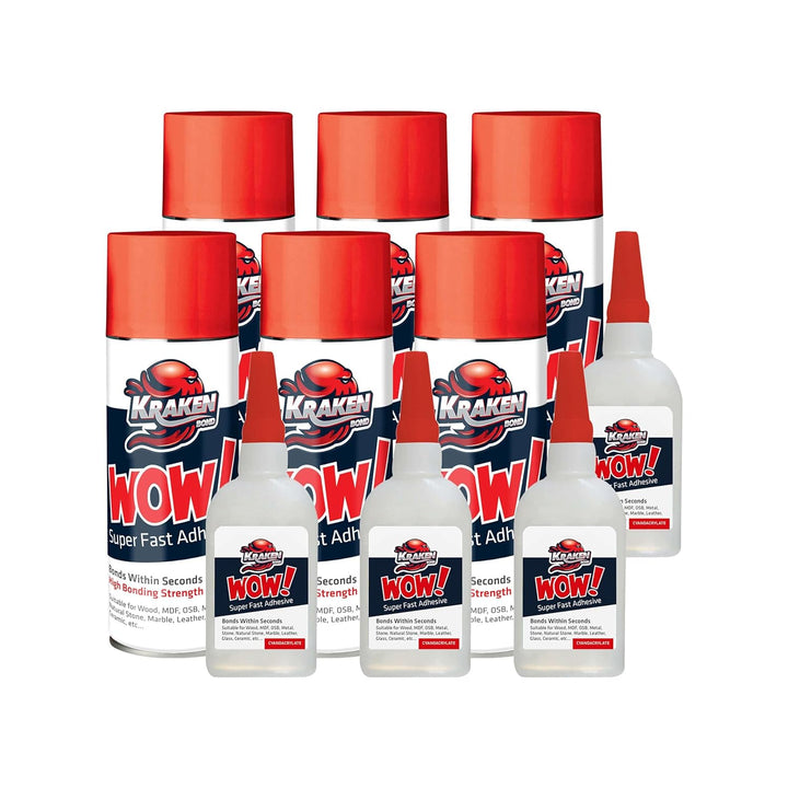 WOW! Super Fast Adhesive CA Glue with Spray Adhesive Activator