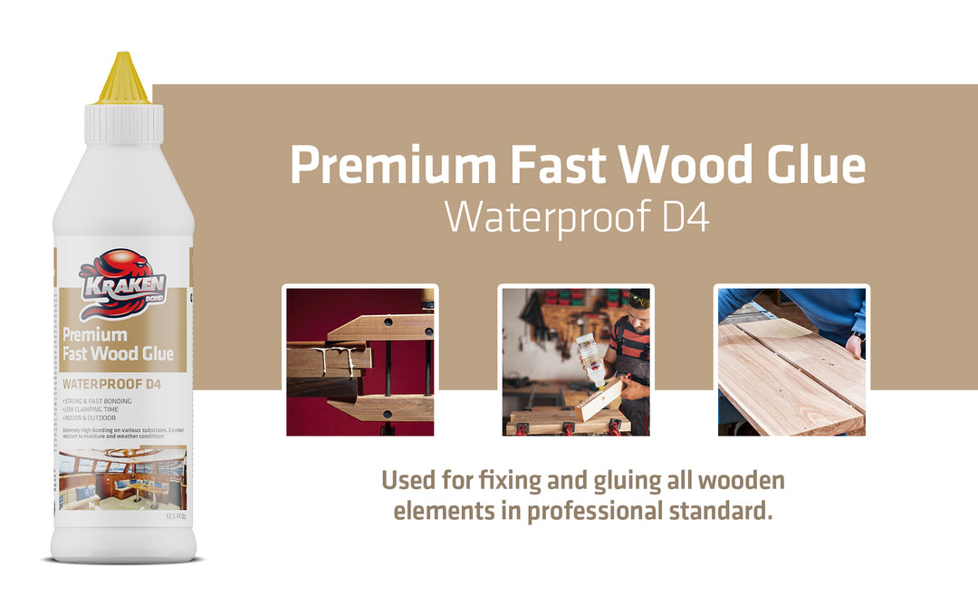Pegamento rápido para madera premium resistente al agua D4