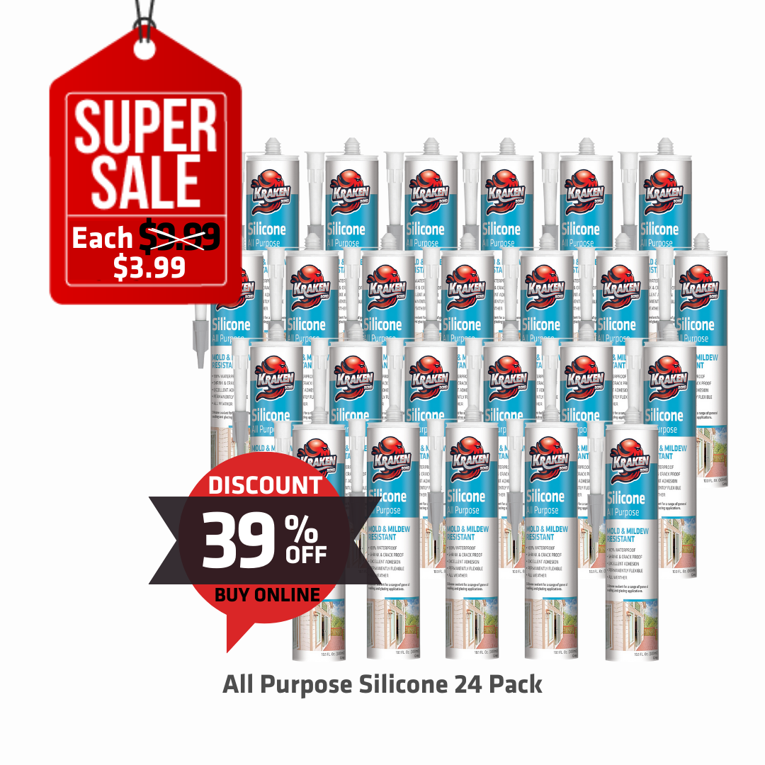 Kraken Bond RTV Silicone All Purpose Sealant – 10.1oz (12 Pack) – Black