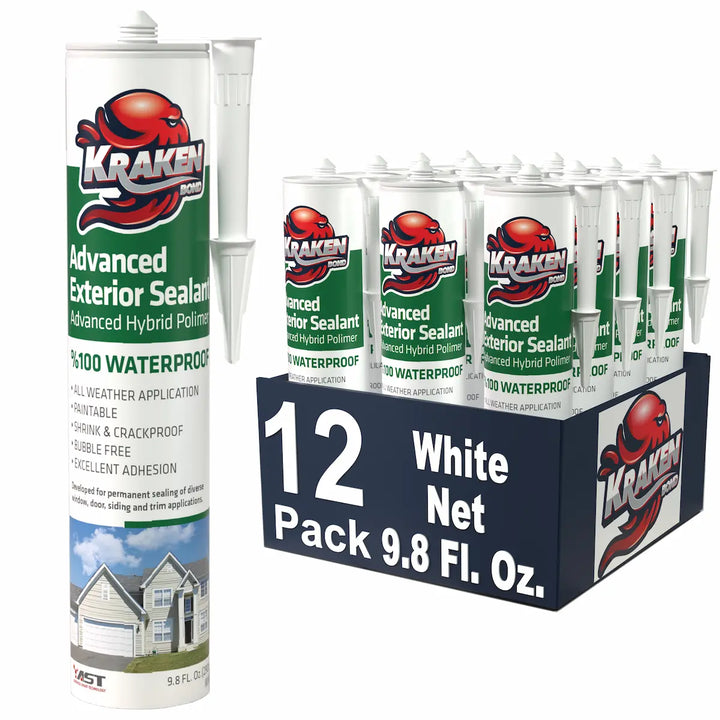 Sellador Exterior Avanzado Kraken 290 ml. (Gw 485) 9.8 onzas líquidas) Blanco