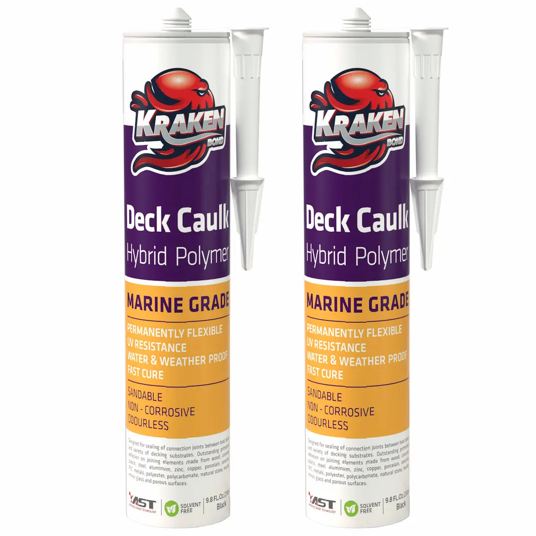 Deck Caulk Hybrid Polymer Sealant, Black - 9.8 Oz.