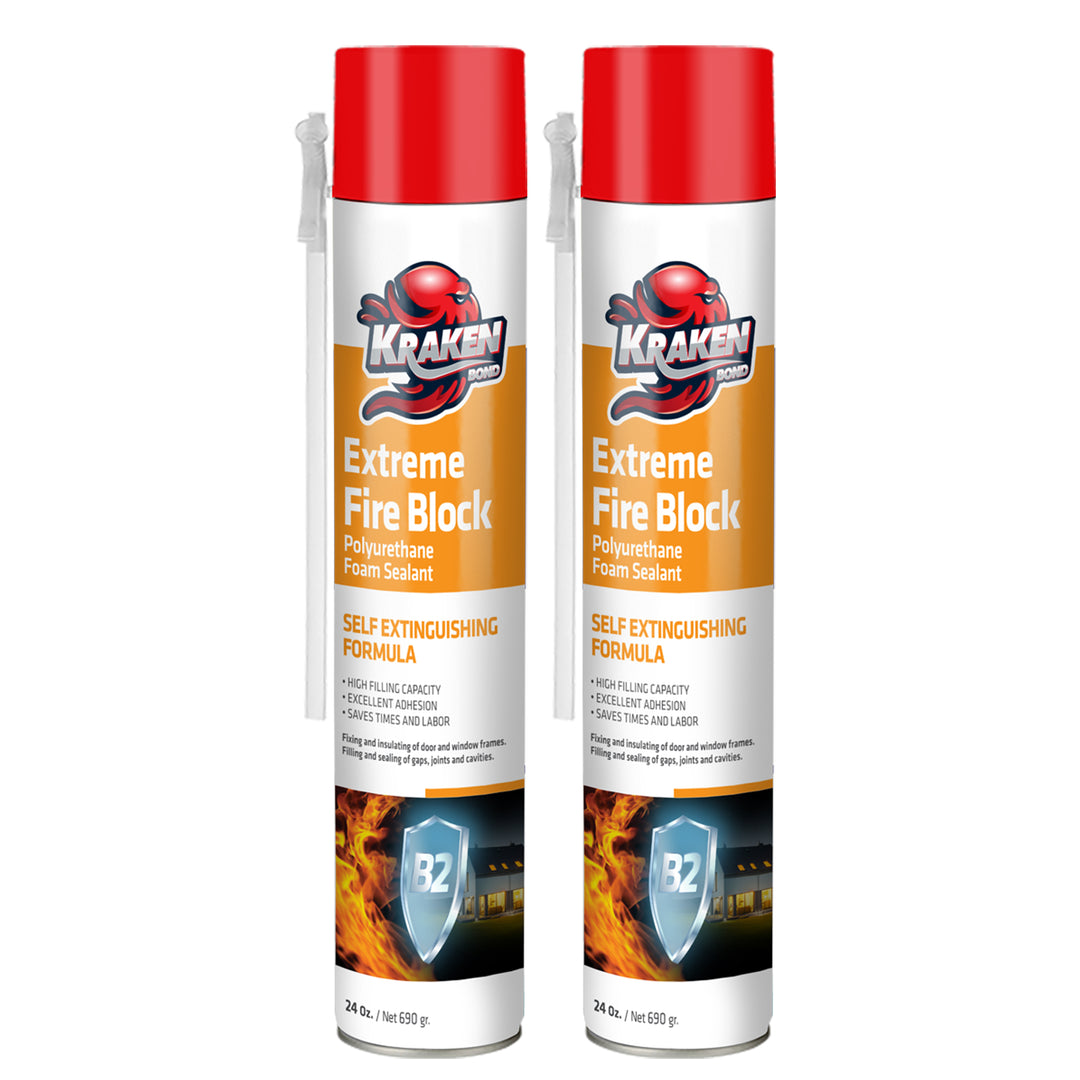 Extreme Fire Block Polyurethane Foam Sealant | Krakenbond