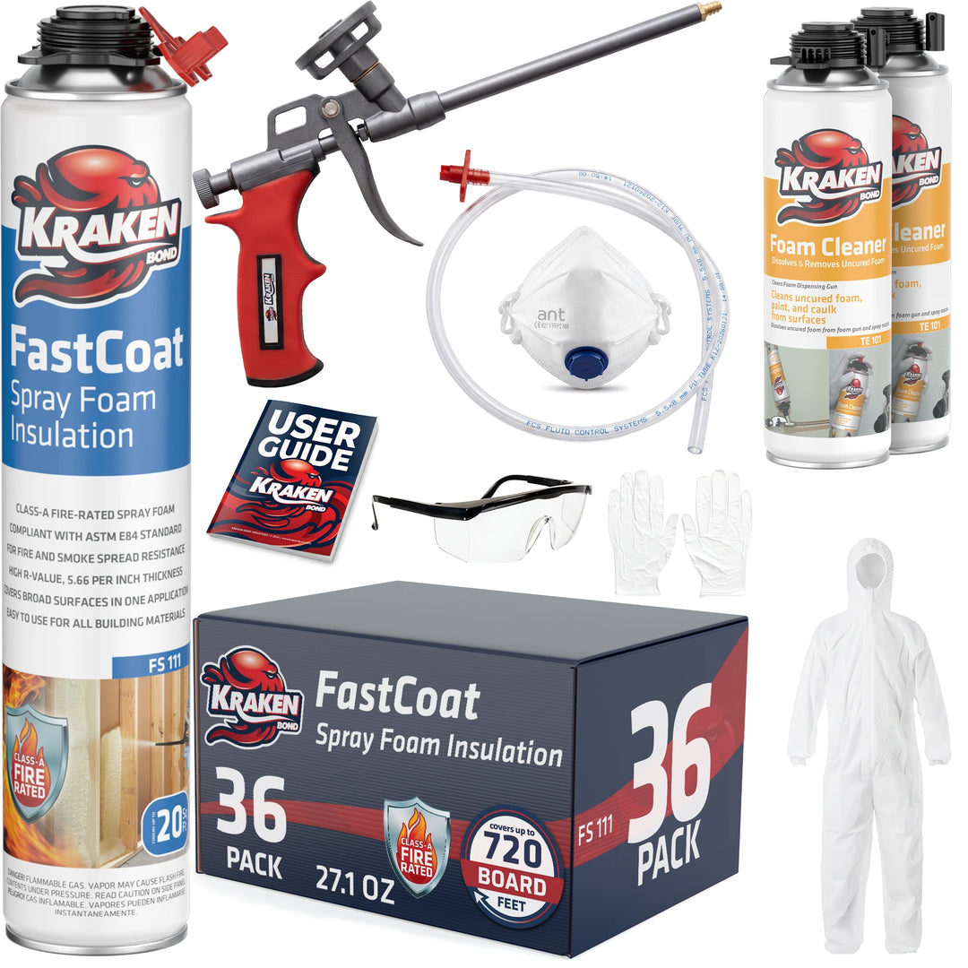 FastCoat Insulation Spray Foam, Closed Cell Expanding Foam | Class A Fire Rated