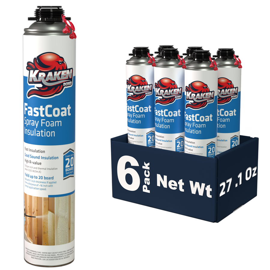 Kraken Bond FastCoat Spray Foam Insulation Can, Closed Cell