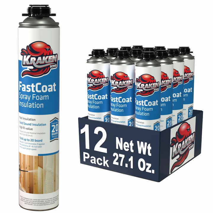 Kraken Bond Fastcoat Spray Foam Insulation Can Closed Cell 6826