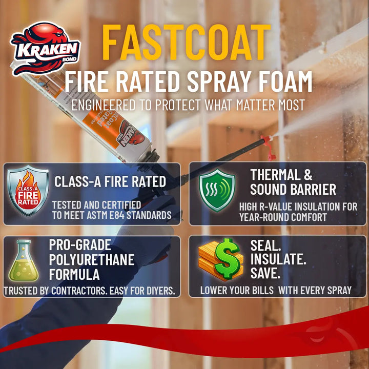 FastCoat 12-Can Complete Insulation DIY Kit with Sealants &amp; Fire Block