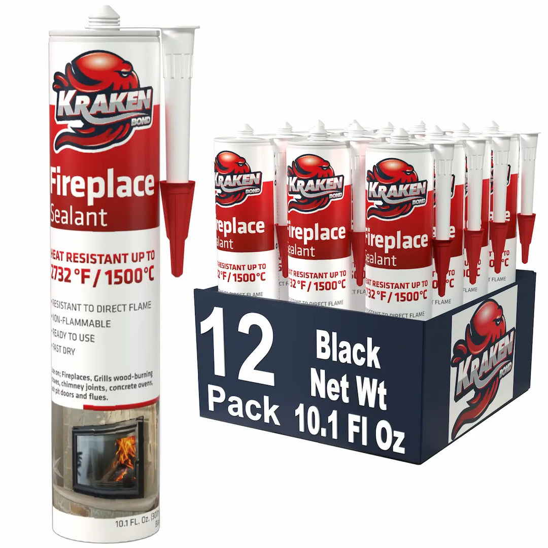 Kraken Bond High Temperature Black Fireplace Sealant