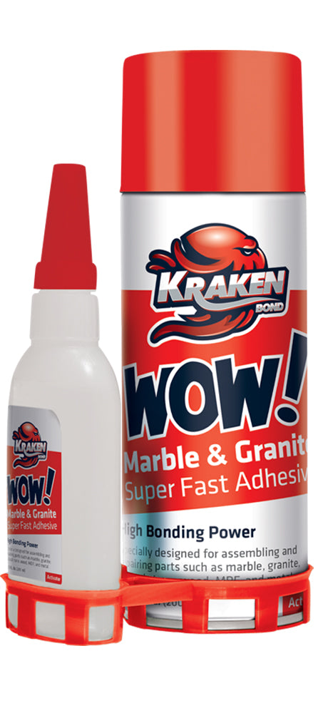WOW! Marble & Granite Super Fast Adhesive with Accelerator Spray