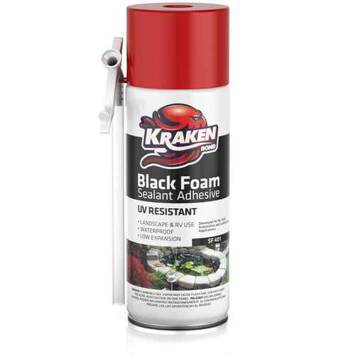 Black Foam Waterfall & Landscape Adhesive Sealant – Straw Use 12 oz