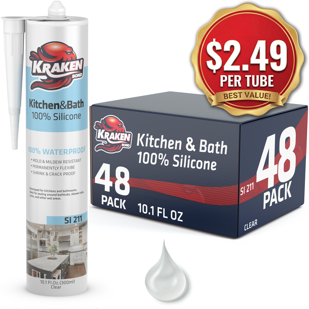 Kraken Kitchen&amp;Bathroom Silicona 300 ml (Gw 360) (10.1 FL Oz) Blanco