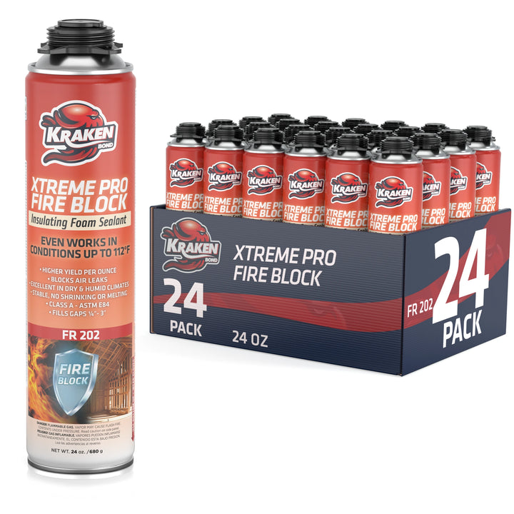 Xtreme Pro Fire Block Spray Foam 24 oz, Gun Use