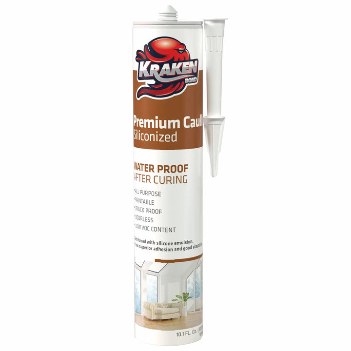 Premium Siliconized Caulk Sealant 300 ml (10.1 FL Oz.) White