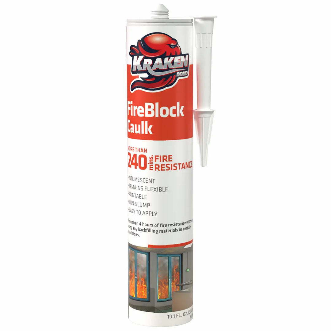 Kraken Fire Block Acrílico Sellador 300 ml (10.1. Fl Oz.) Blanco