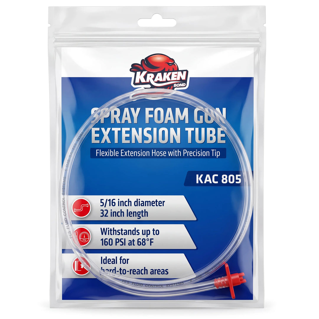 Spray Foam Gun Extension Tube, 32" Flexible Extension Hose with Precision Tip