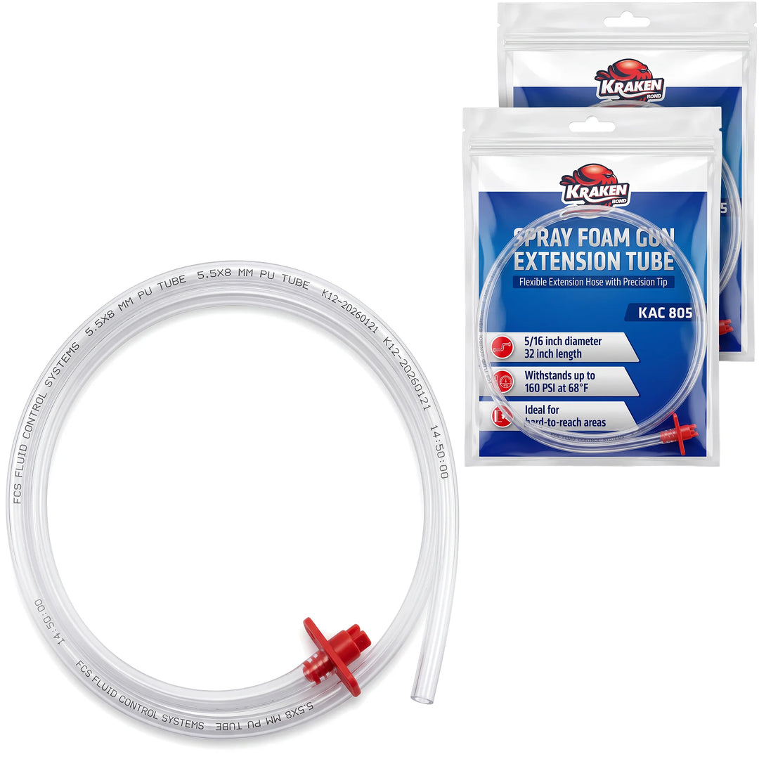 Spray Foam Gun Extension Tube, 32" Flexible Extension Hose with Precision Tip
