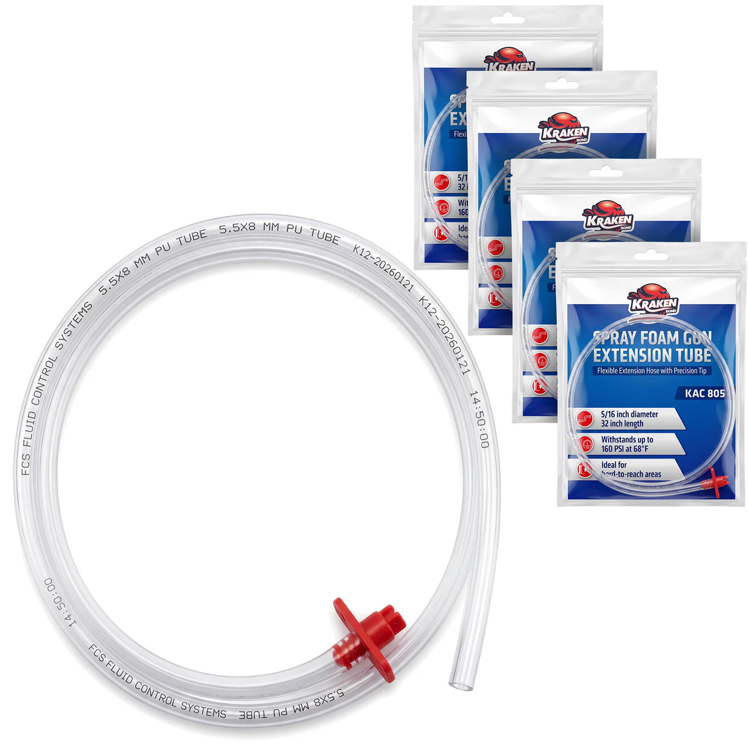 Spray Foam Gun Extension Tube, 32" Flexible Extension Hose with Precision Tip