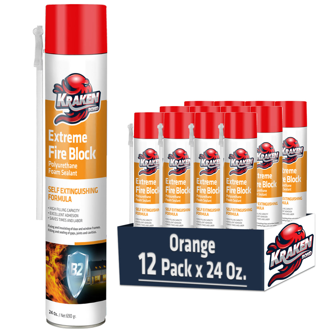 Extreme Fire Block Polyurethane Foam Sealant | Krakenbond