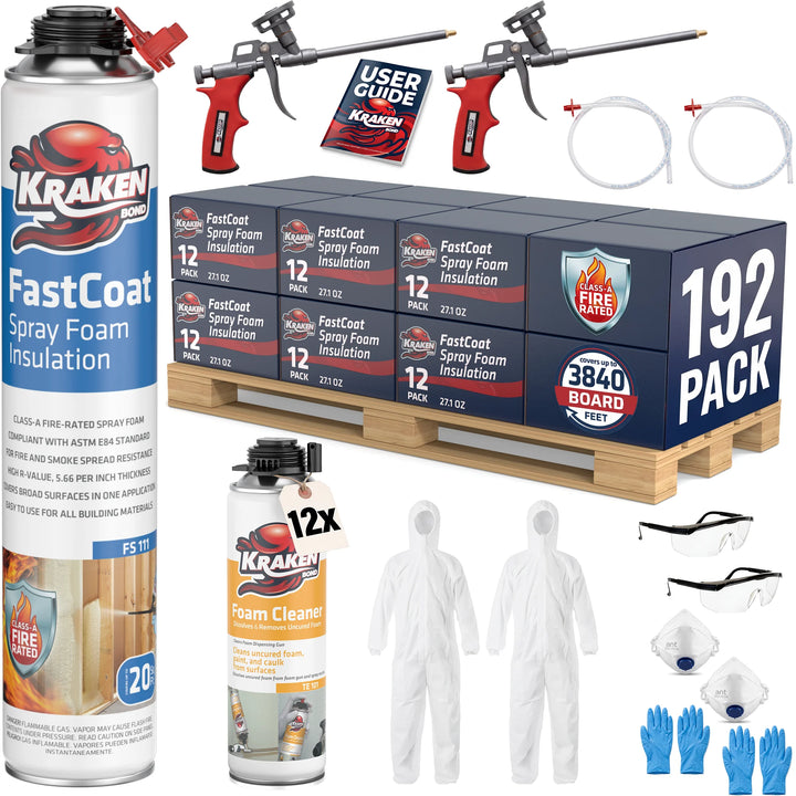 FastCoat Insulation Spray Foam, Closed Cell Expanding Foam | Class A Fire Rated