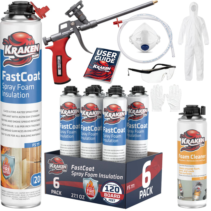 FastCoat Insulation Spray Foam, Closed Cell Expanding Foam | Class A Fire Rated