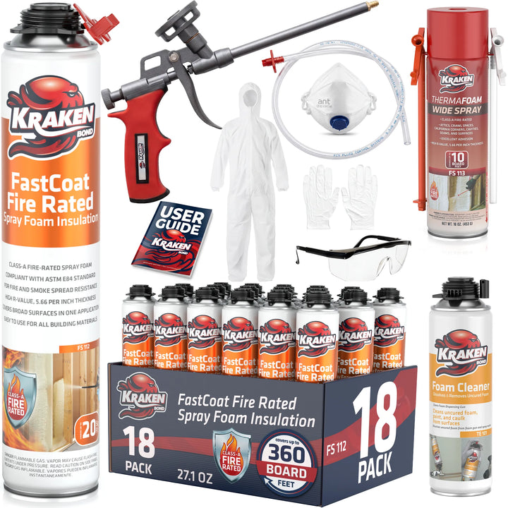 FastCoat Insulation Spray Foam, Closed Cell Expanding Foam | Class A Fire Rated