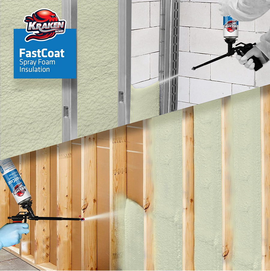 Kraken Bond Fastcoat Spray Foam Insulation Can Closed Cell Kraken Bond Monster Of Tough Jobs 7039