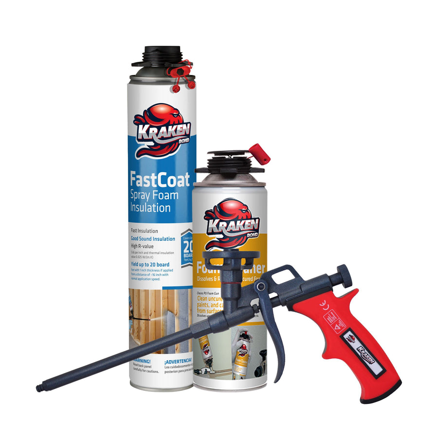 Kraken Bond FastCoat Spray Foam Insulation Can, Closed Cell Kraken