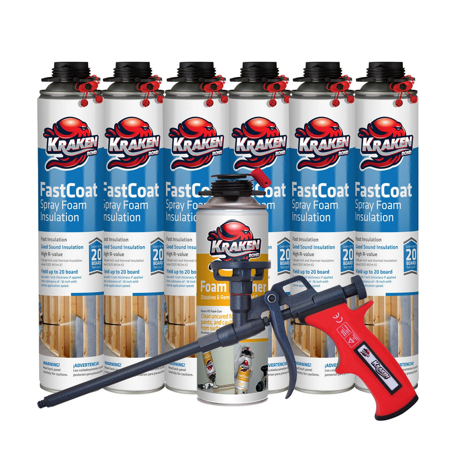 Kraken Bond FastCoat Spray Foam Insulation Can, Closed Cell Kraken