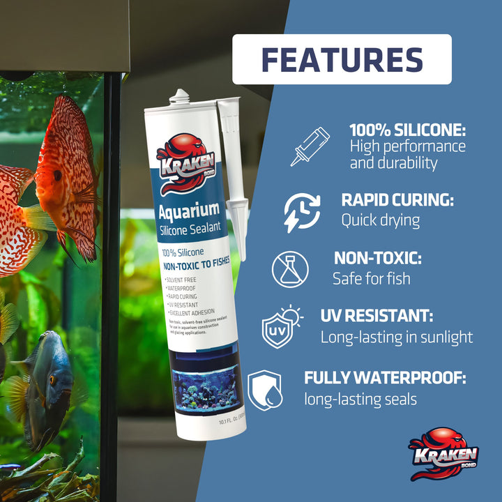 Aquarium 100% Silicone Sealant (10.1 FL. Oz)