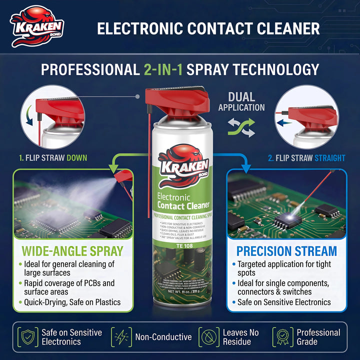 Electronic Contact Cleaner Spray – Quick Drying, Nonconductive 11 oz