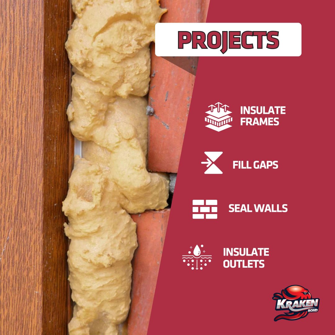 Gaps & Cracks Filler Foam, Insulating Foam Sealant, Straw Use