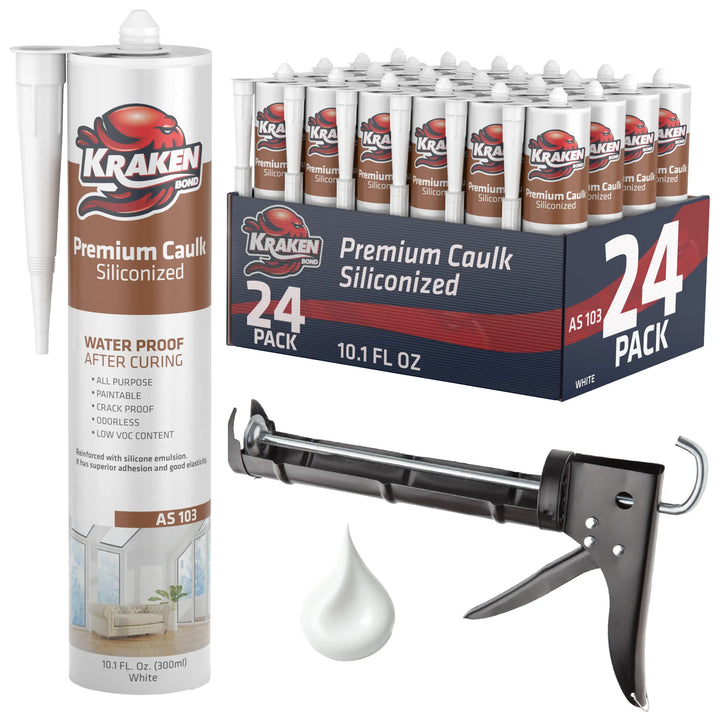 Premium Siliconized Caulk Sealant 10.1 fl oz White