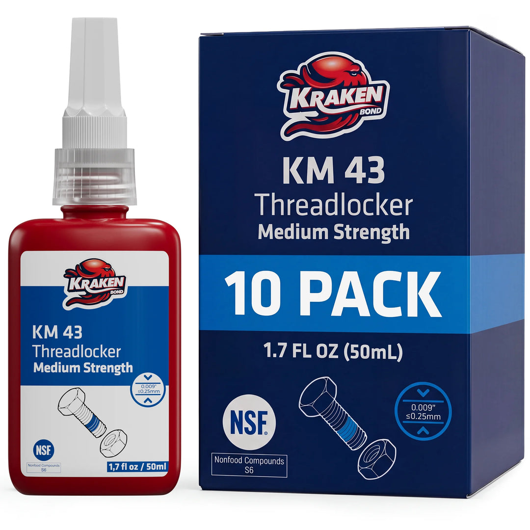 Bloqueador de roscas azul de resistencia media - KM 43 - 1.7 fl oz