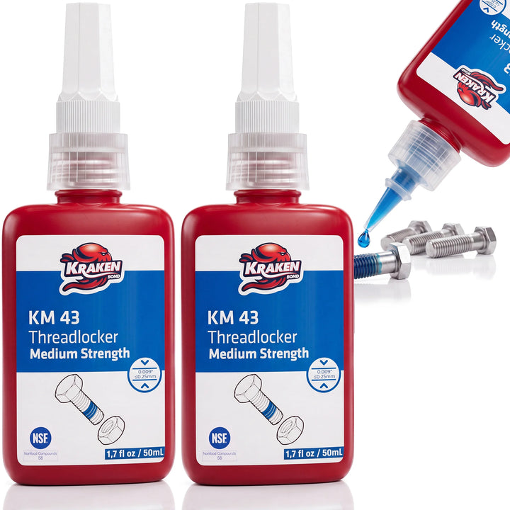 Bloqueador de roscas azul de resistencia media - KM 43 - 1.7 fl oz