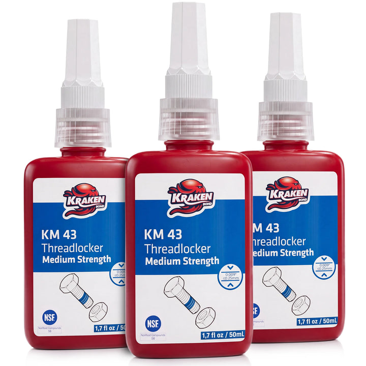 Bloqueador de roscas azul de resistencia media - KM 43 - 1.7 fl oz