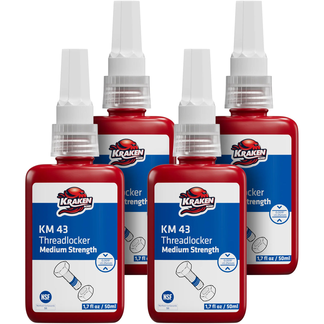 Bloqueador de roscas azul de resistencia media - KM 43 - 1.7 fl oz