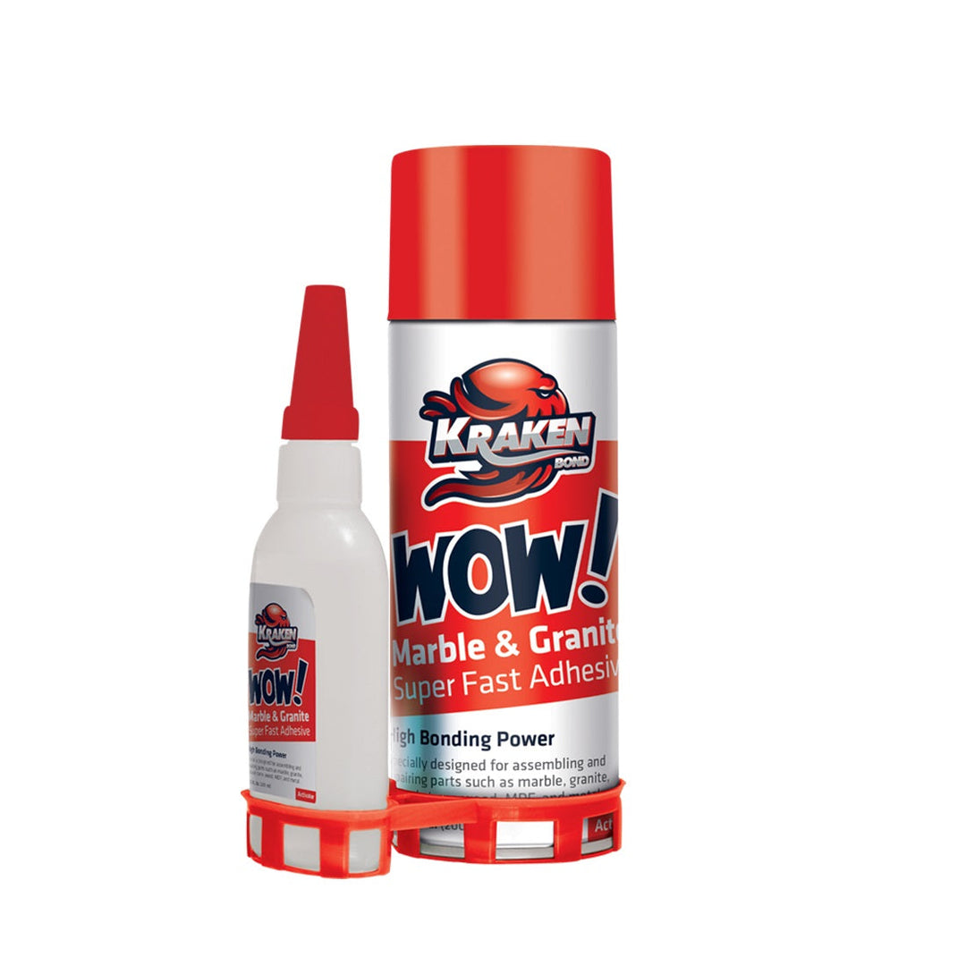 WOW! Marble & Granite Super Fast Adhesive with Accelerator Spray