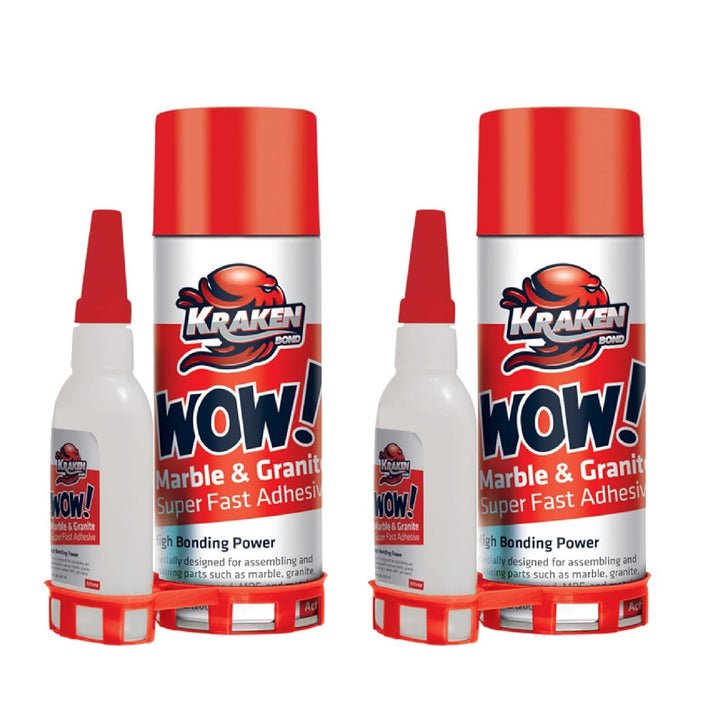 WOW! Marble & Granite Super Fast Adhesive with Accelerator Spray