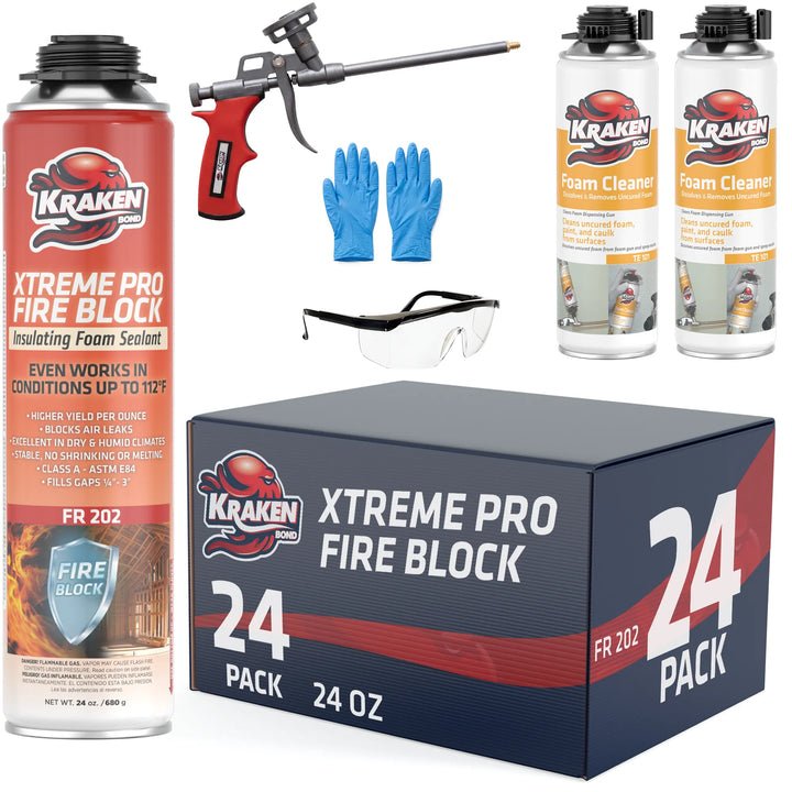 Xtreme Pro Fire Block Spray Foam 24 oz, Gun Use