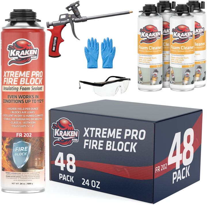 Xtreme Pro Fire Block Spray Foam 24 oz, Gun Use