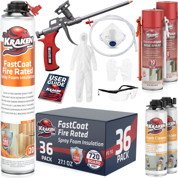 FastCoat Insulation Spray Foam, Closed Cell Expanding Foam | Class A Fire Rated