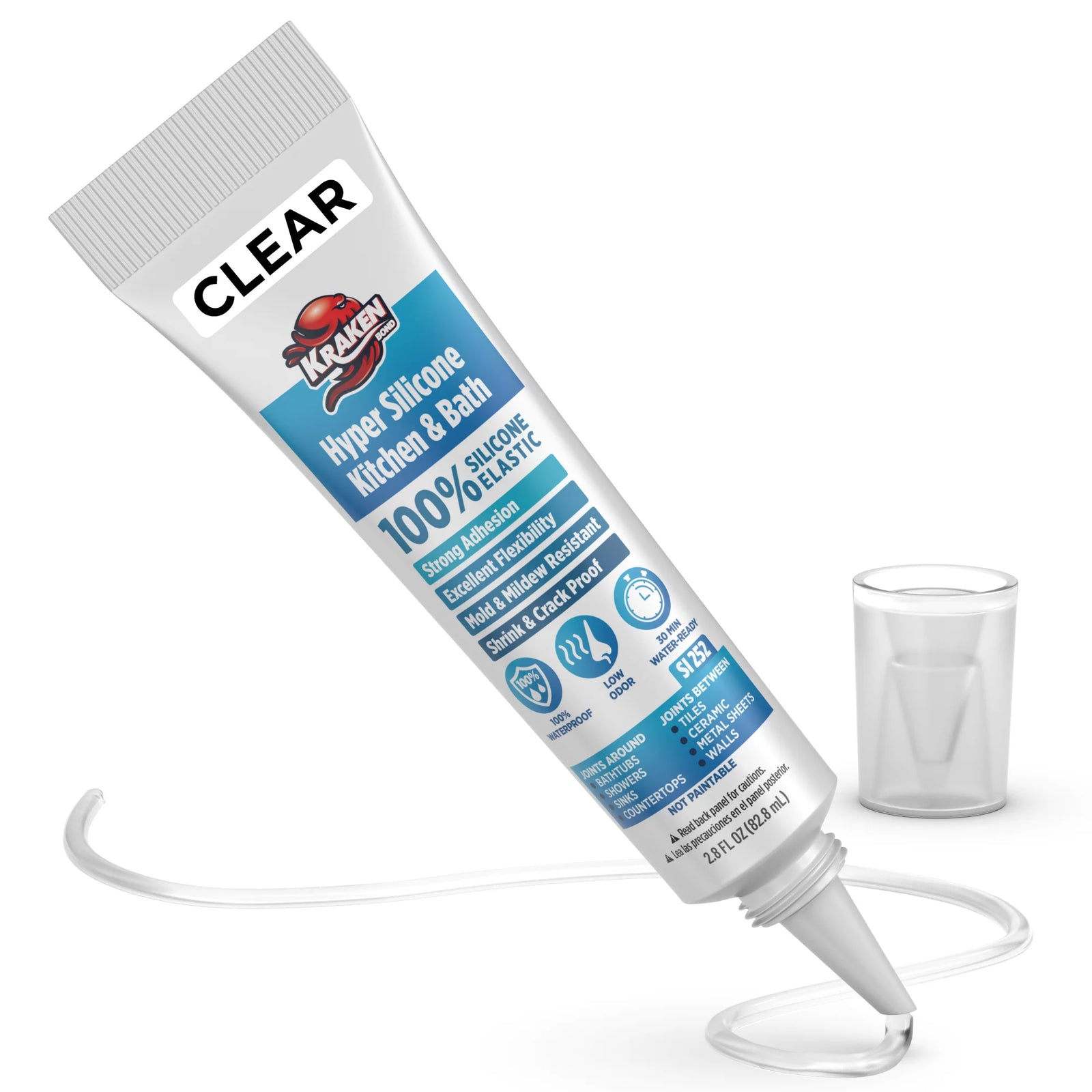 KrakenBond Hyper Silicone Kitchen & Bath 2.8 fl. oz. squeeze tube 