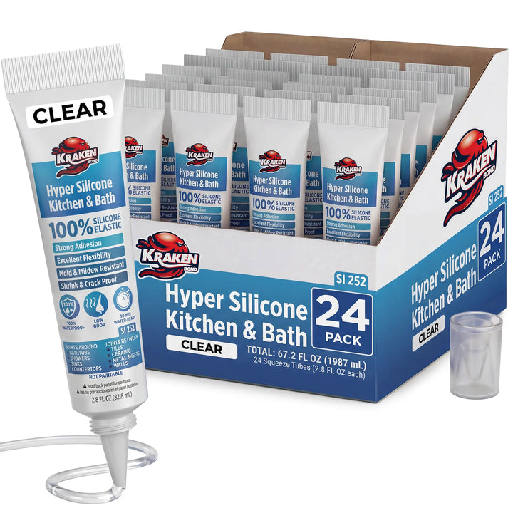 Hyper Silicone Sealant Kitchen &amp; Bath, 2.8 fl oz Squeeze Tube