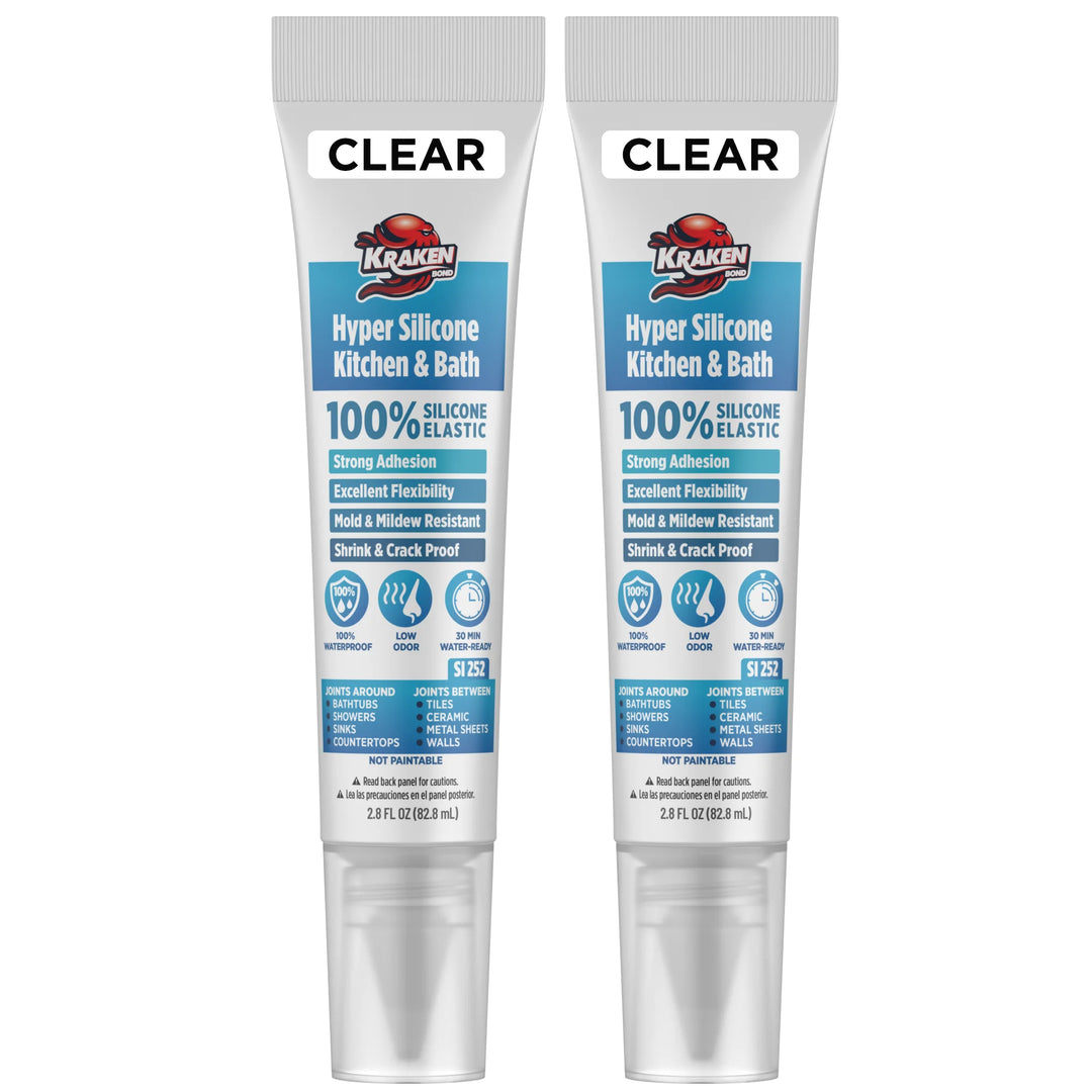 Hyper Silicone Sealant Kitchen &amp; Bath, 2.8 fl oz Squeeze Tube