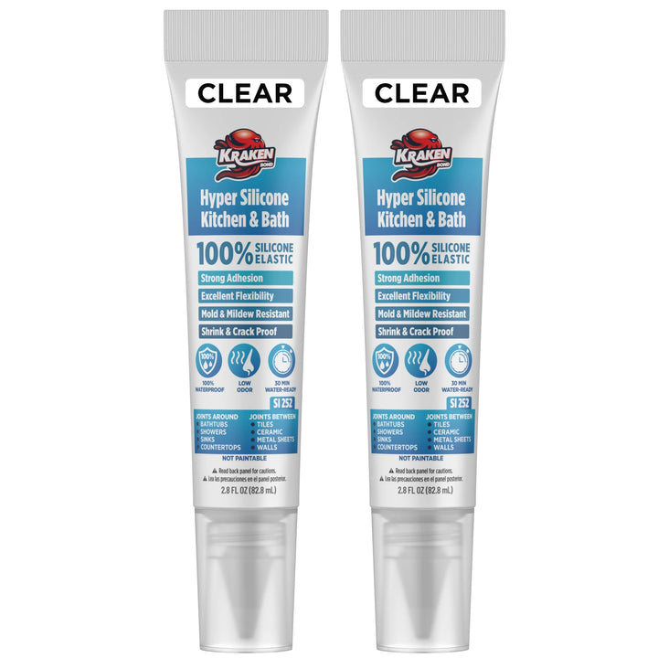 Hyper Silicone Sealant Kitchen &amp; Bath, 2.8 fl oz Squeeze Tube