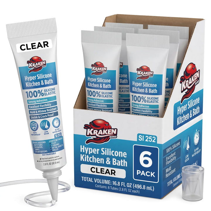 Hyper Silicone Sealant Kitchen &amp; Bath, 2.8 fl oz Squeeze Tube