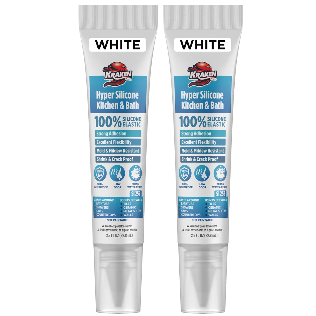 Hyper Silicone Sealant Kitchen &amp; Bath, 2.8 fl oz Squeeze Tube
