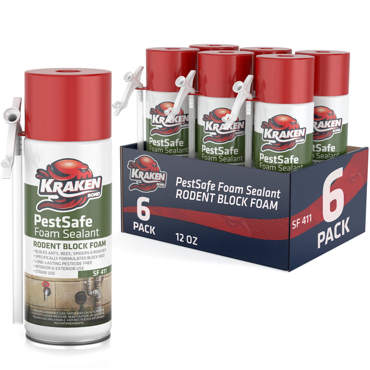 PestSafe Foam Sealant - Pest &amp; Rodent Block Foam– Straw Can 12.3 oz
